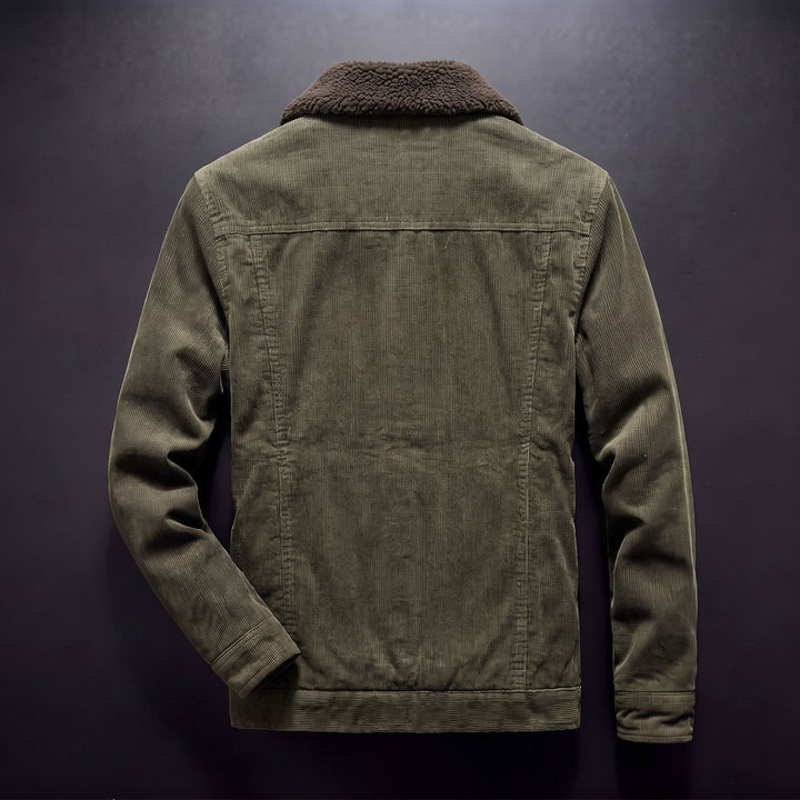 Veste en Velours Côtelé Homme Doublée Sherpa Boutonnée