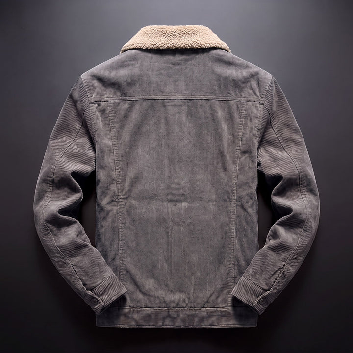 Veste en Velours Côtelé Homme Doublée Sherpa Boutonnée