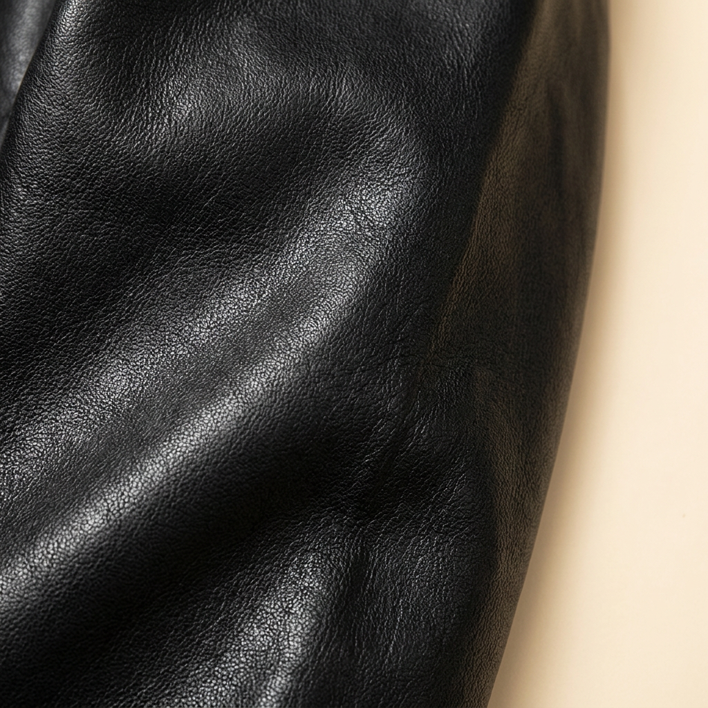 Giacca da uomo classica in pelle con chiusura a cerniera e tasche