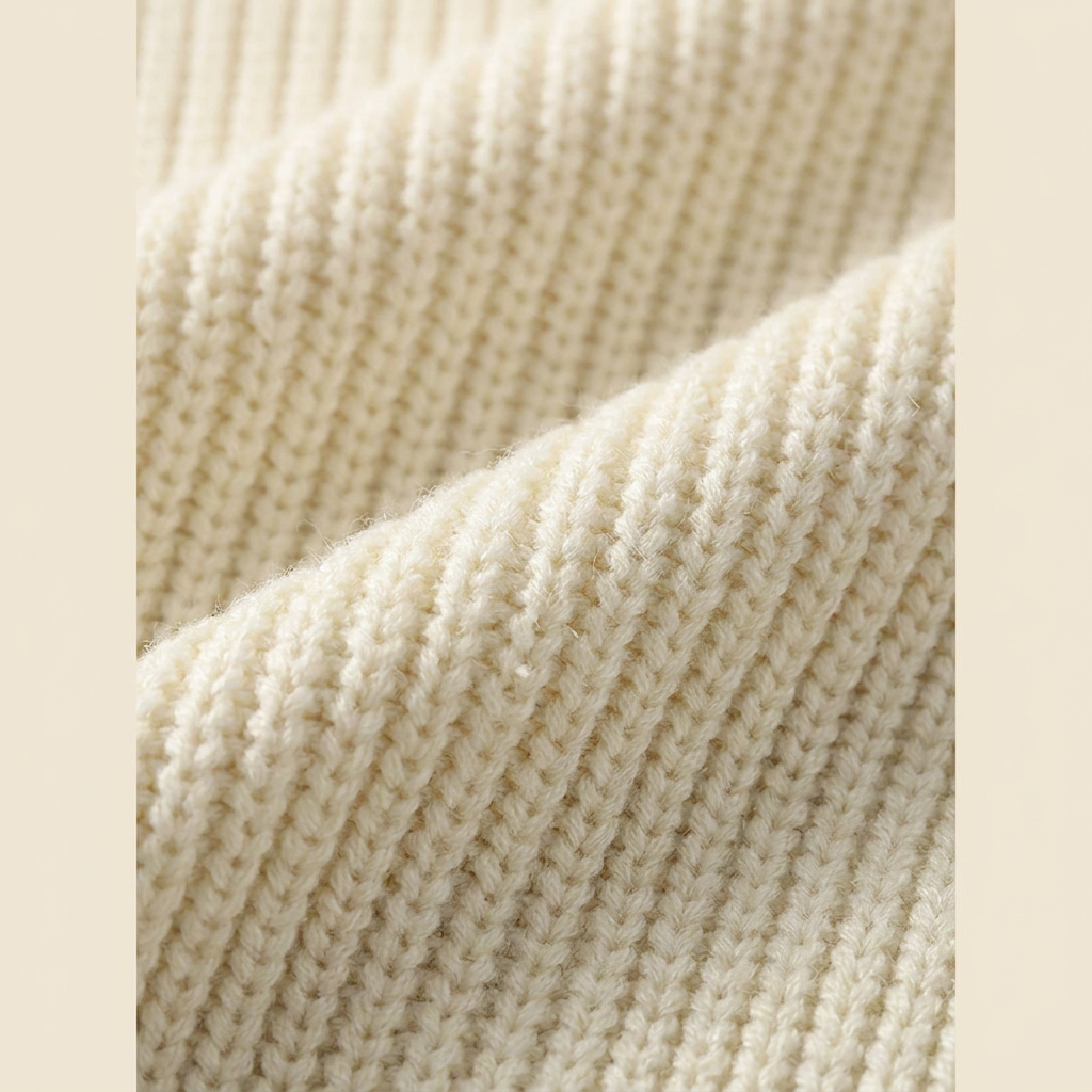 Herrenpullover mit Rundhalsausschnitt aus Strick und kontrastierenden Details