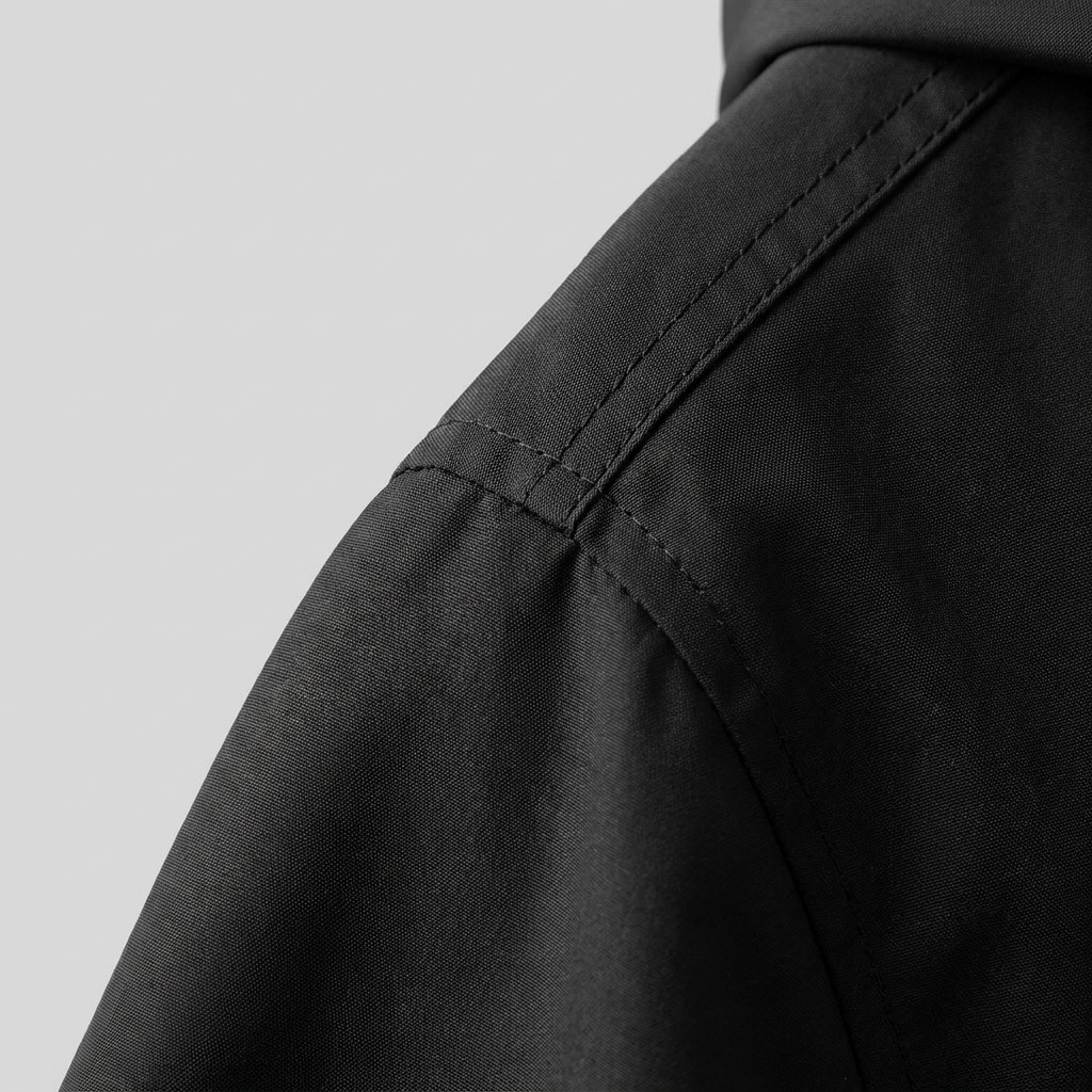 Lightweight Women's Waterproof Windproof Hooded Button-Fastening Jacket