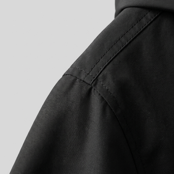 Lightweight Women's Waterproof Windproof Hooded Button-Fastening Jacket