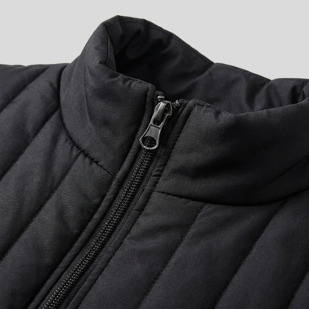 Gilet riscaldato da donna con USB, senza maniche, collo alto e temperatura regolabile