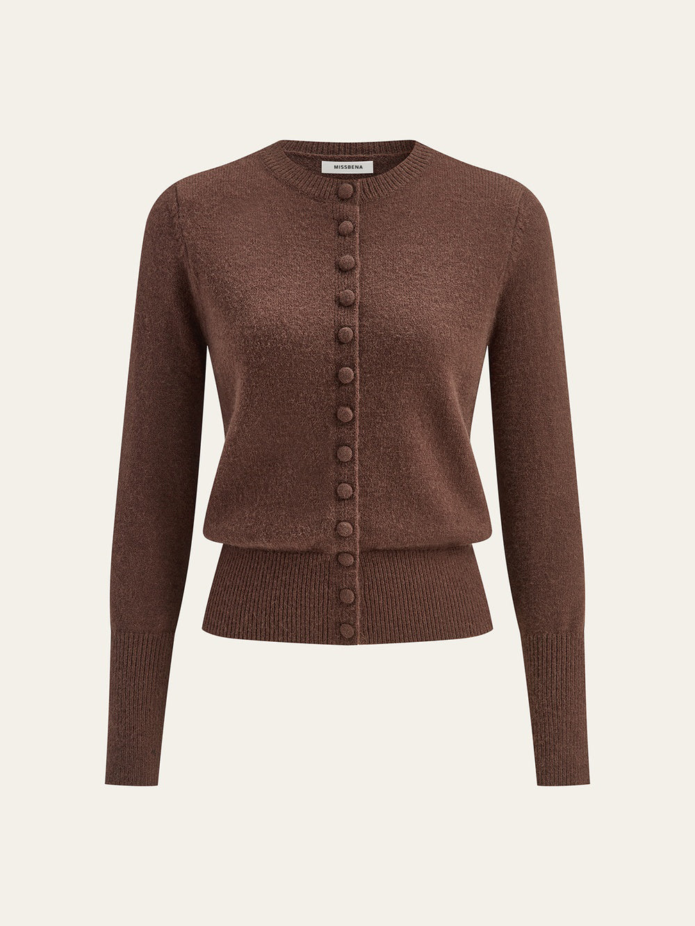 Cardigan Femme Court Ajusté Avec Boutons Décoratifs