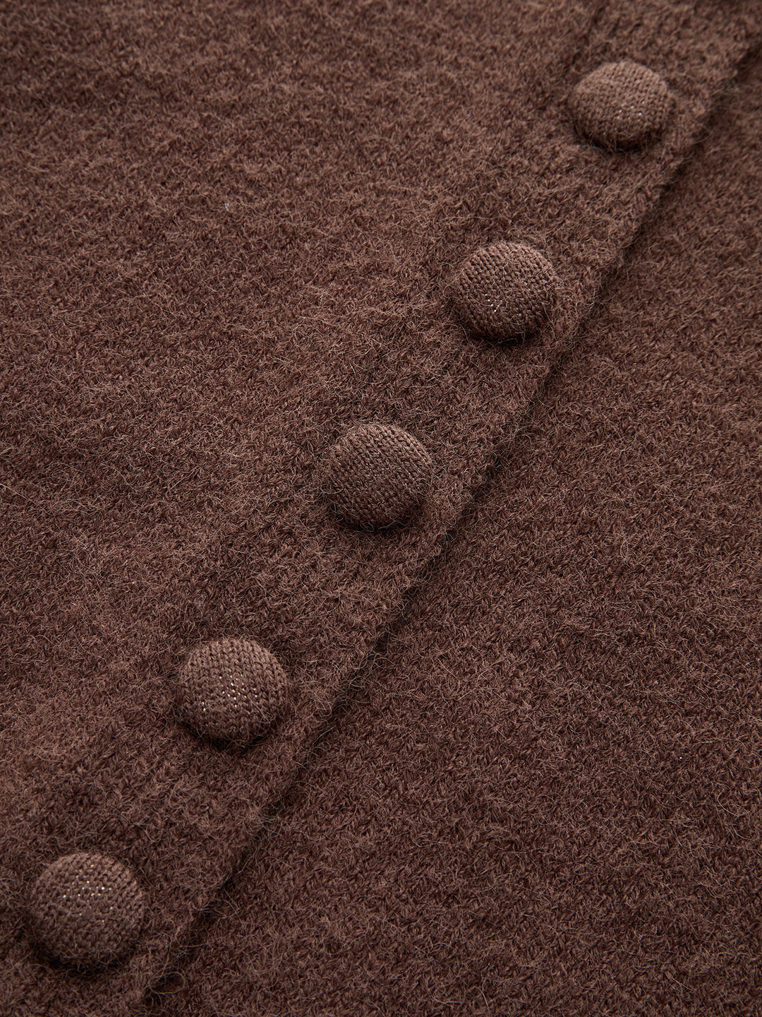 Cardigan Femme Court Ajusté Avec Boutons Décoratifs