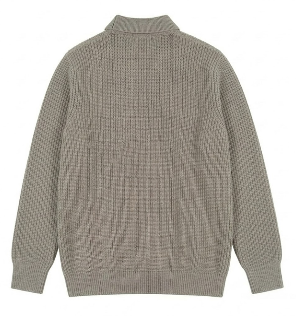 Klassischer Pullover mit Reißverschlusskragen
