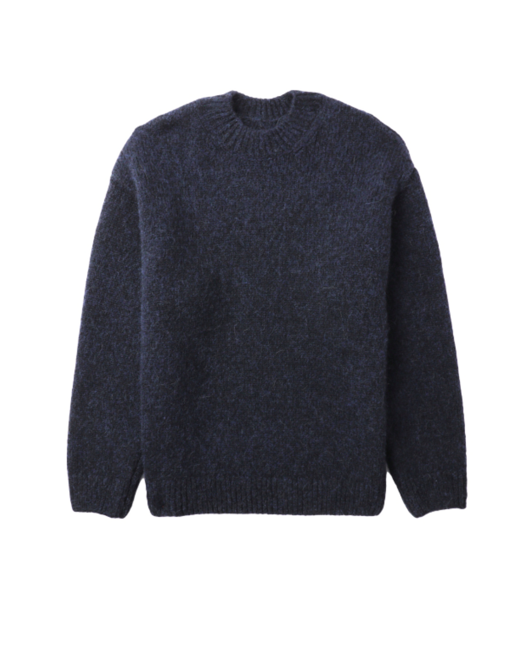 Pull Homme Col Rond en Maille Texturée avec Bordures Côtelées