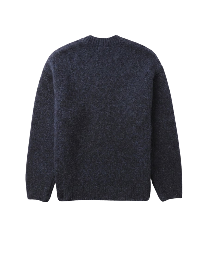Pull Homme Col Rond en Maille Texturée avec Bordures Côtelées