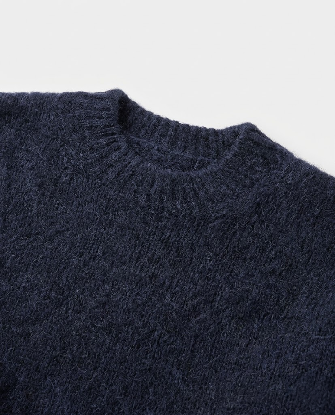 Pull Homme Col Rond en Maille Texturée avec Bordures Côtelées