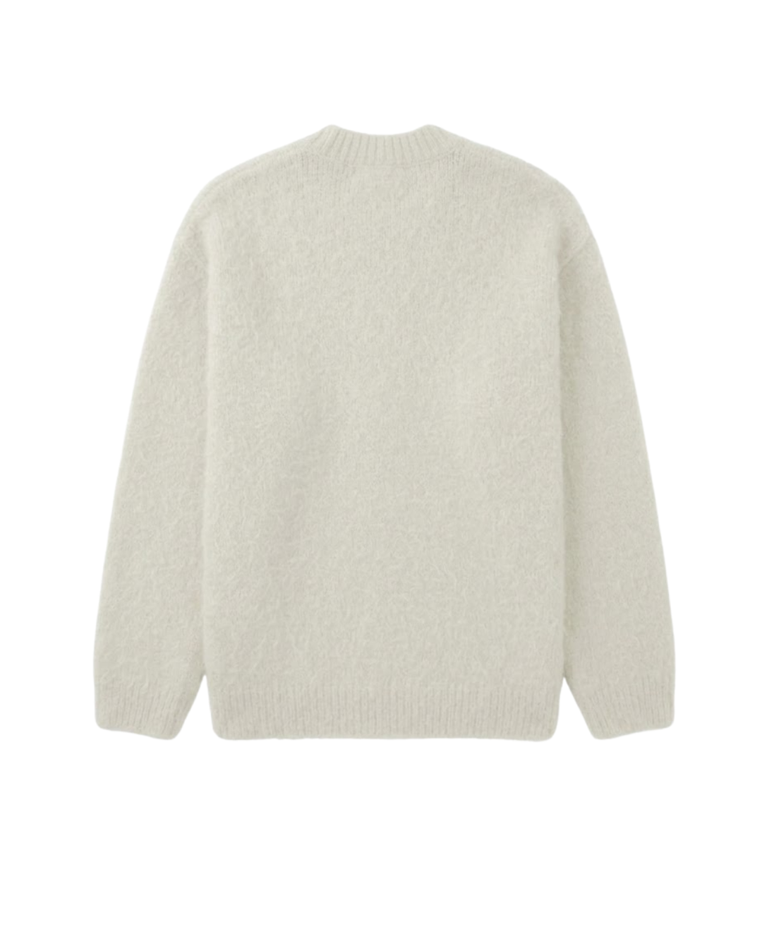 Pull Homme Col Rond en Maille Texturée avec Bordures Côtelées