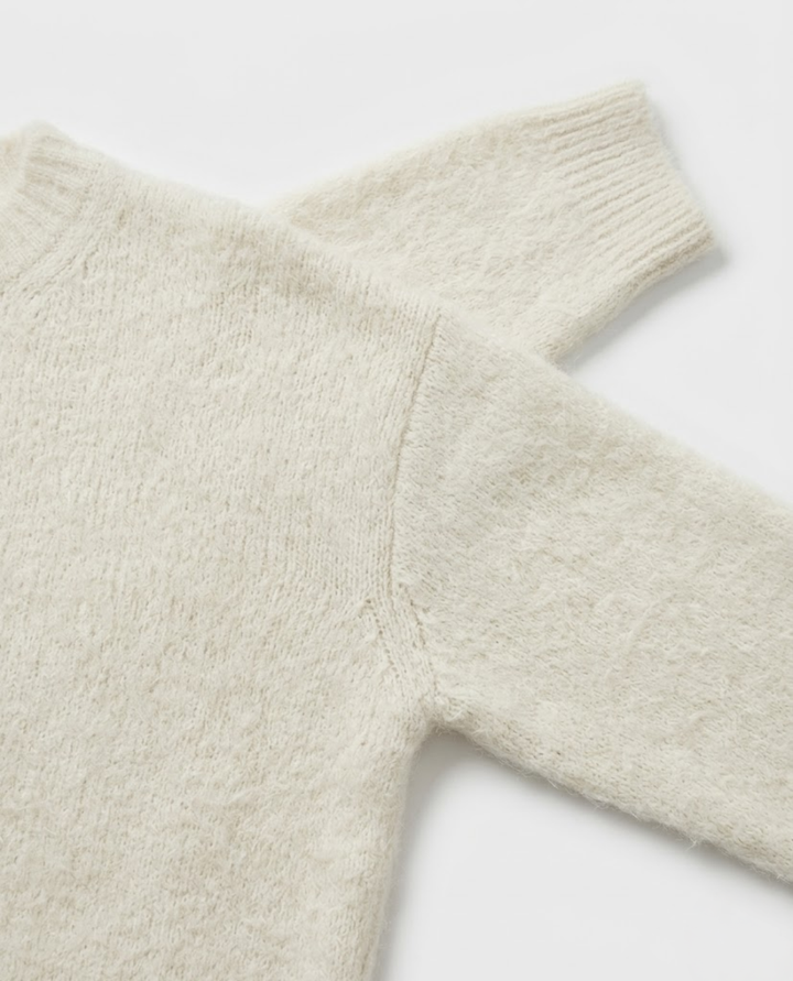 Pull Homme Col Rond en Maille Texturée avec Bordures Côtelées