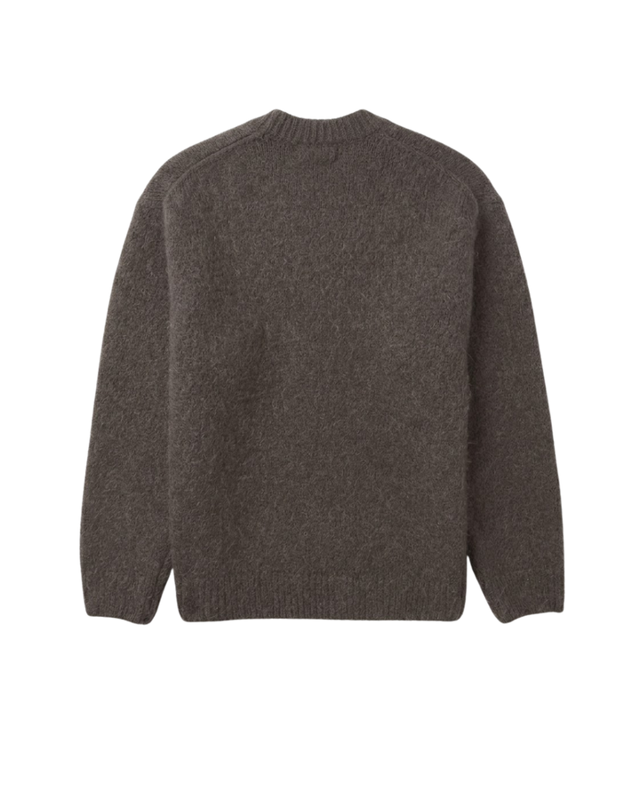 Pull Homme Col Rond en Maille Texturée avec Bordures Côtelées