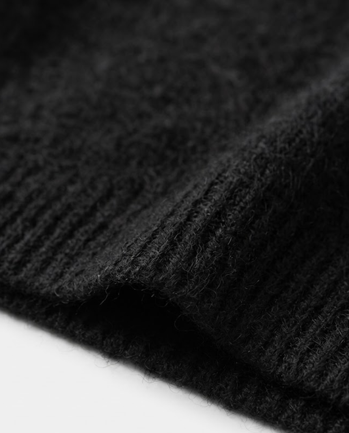 Pull Homme Col Rond en Maille Texturée avec Bordures Côtelées