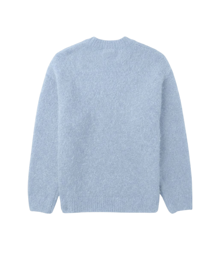 Pull Homme Col Rond en Maille Texturée avec Bordures Côtelées