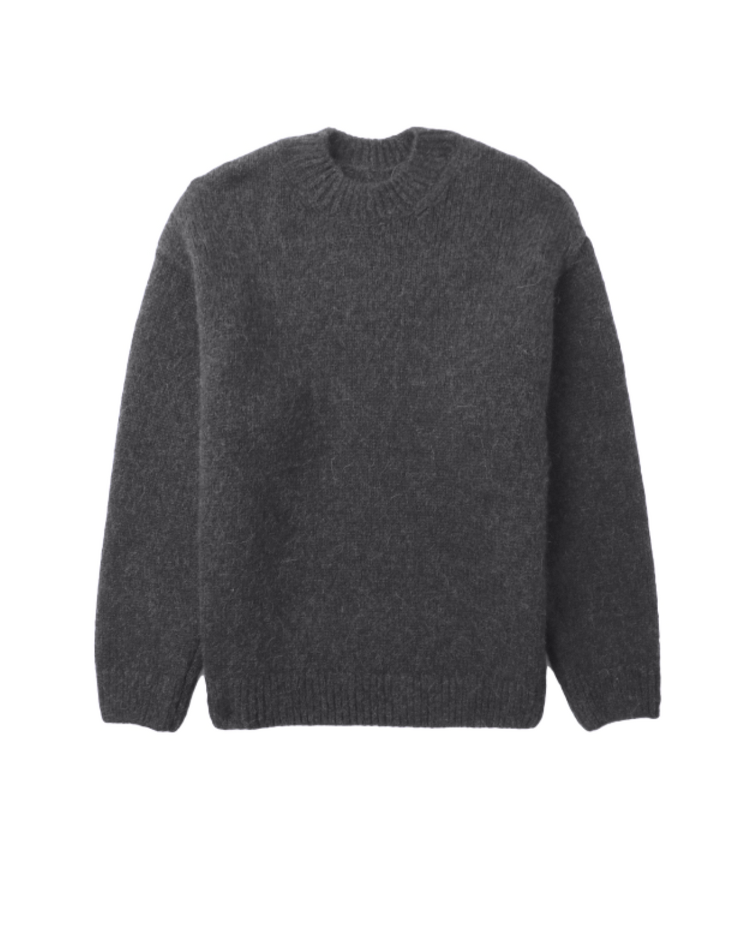 Pull Homme Col Rond en Maille Texturée avec Bordures Côtelées