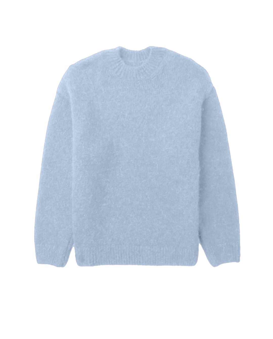 Pull Homme Col Rond en Maille Texturée avec Bordures Côtelées