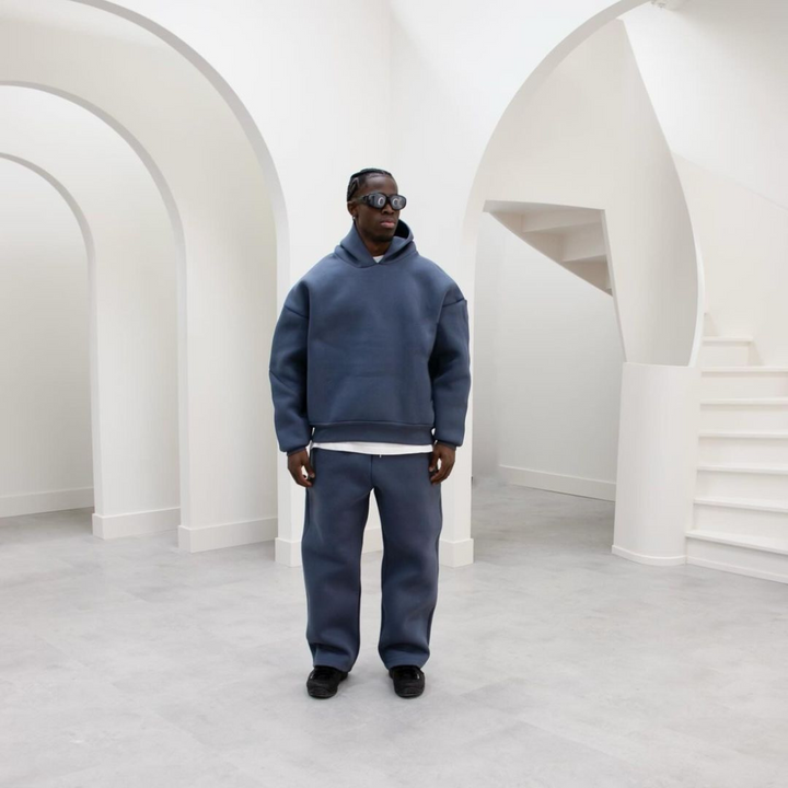 Ensemble Surdimensionné Homme À Capuche Et Pantalon De Jogging Uni