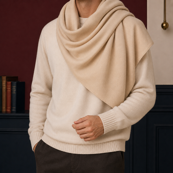 Unisex Oversized Woven Fringed Scarf