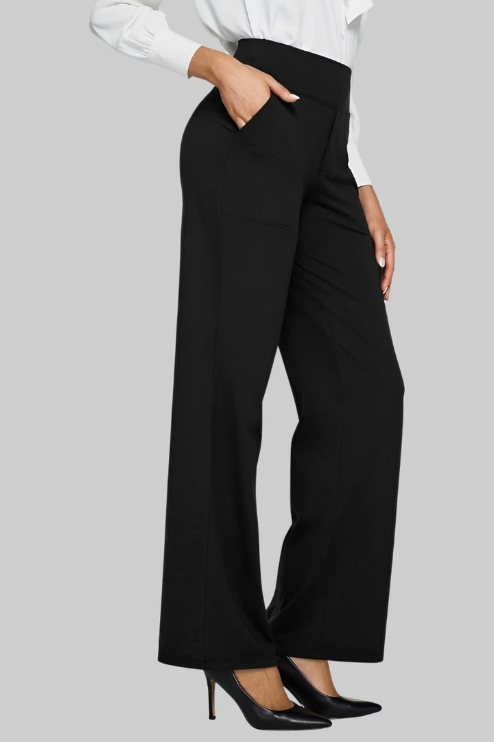 Pantalon de Yoga Taille Haute Coupe Droite Femme
