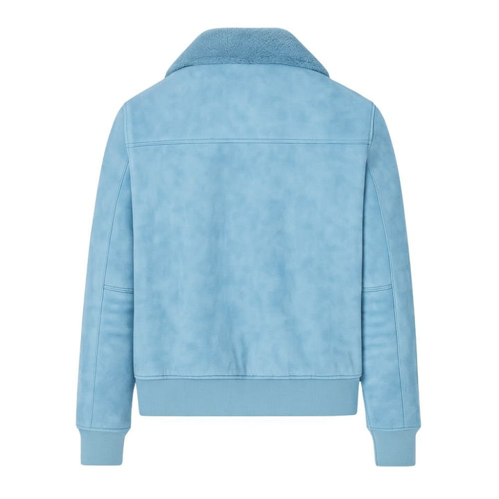 Men's Aviator Jacket Lined with Sherpa and Faux Fur Collar