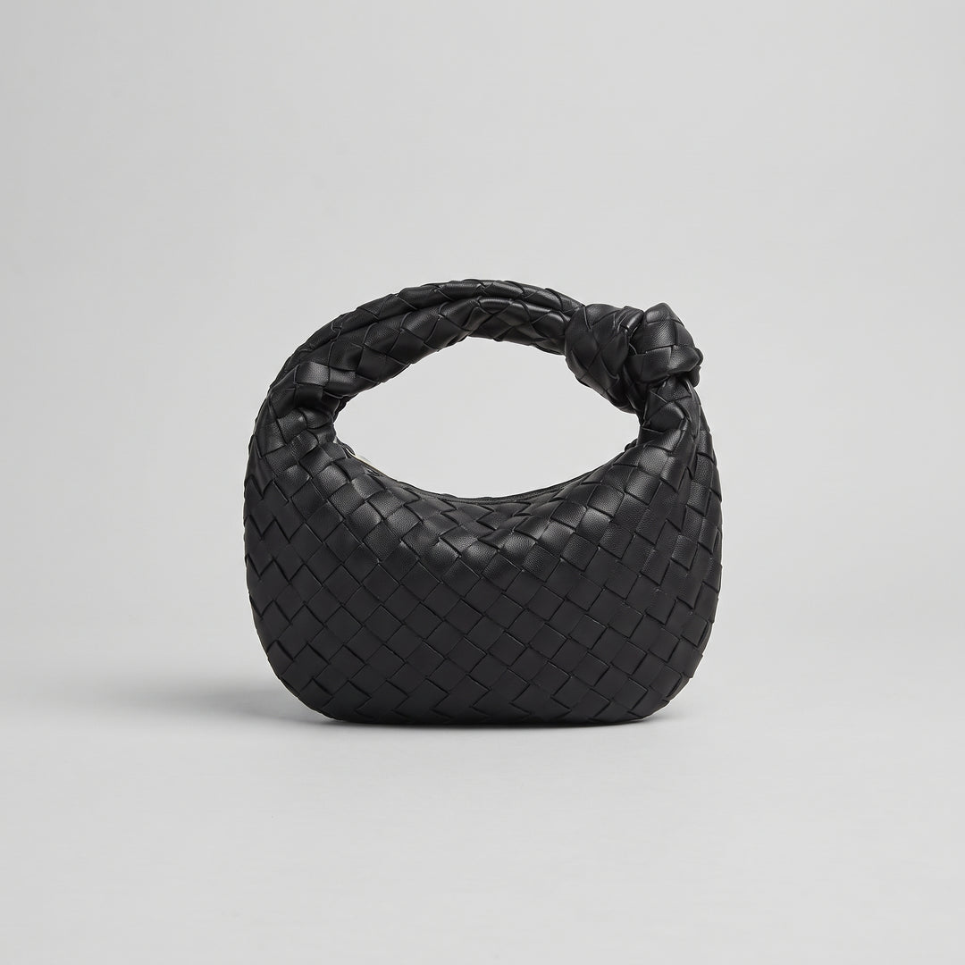 Mini Sac à Main Tressé Femme avec Anse Nouée