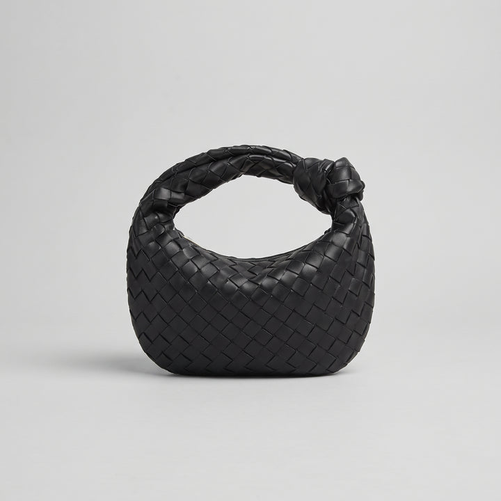 Mini Sac à Main Tressé Femme avec Anse Nouée