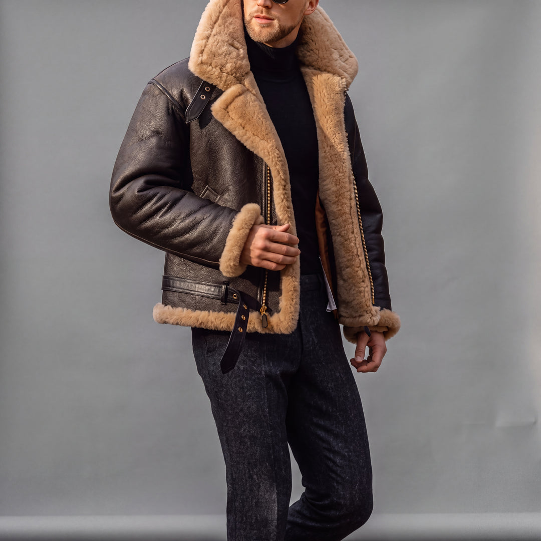 Bernard | Veste en cuir d'agneau véritable pour homme