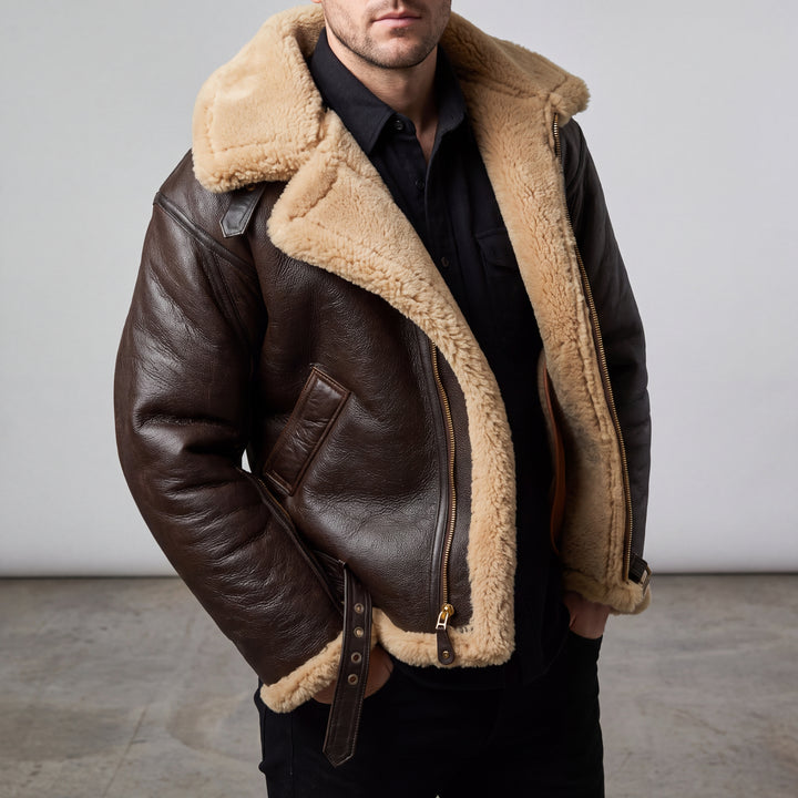Bernard | Veste en cuir d'agneau véritable pour homme