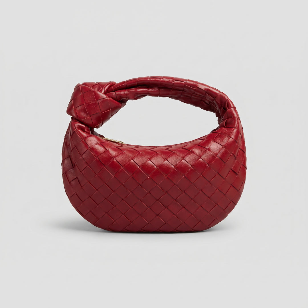 Mini Sac à Main Tressé Femme avec Anse Nouée