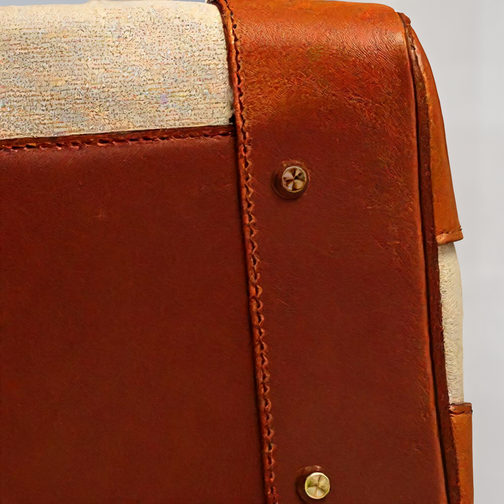 Sac de Voyage – Cuir Pleine Fleur & Toile Résistante aux Éclaboussures