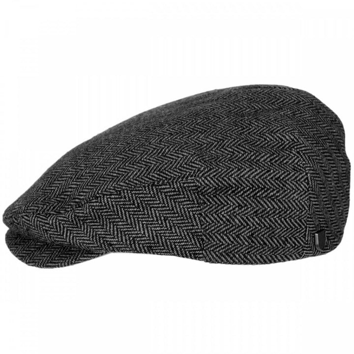 Casquette Plate Homme Ivy en Mélange de Laine à Motif Chevron