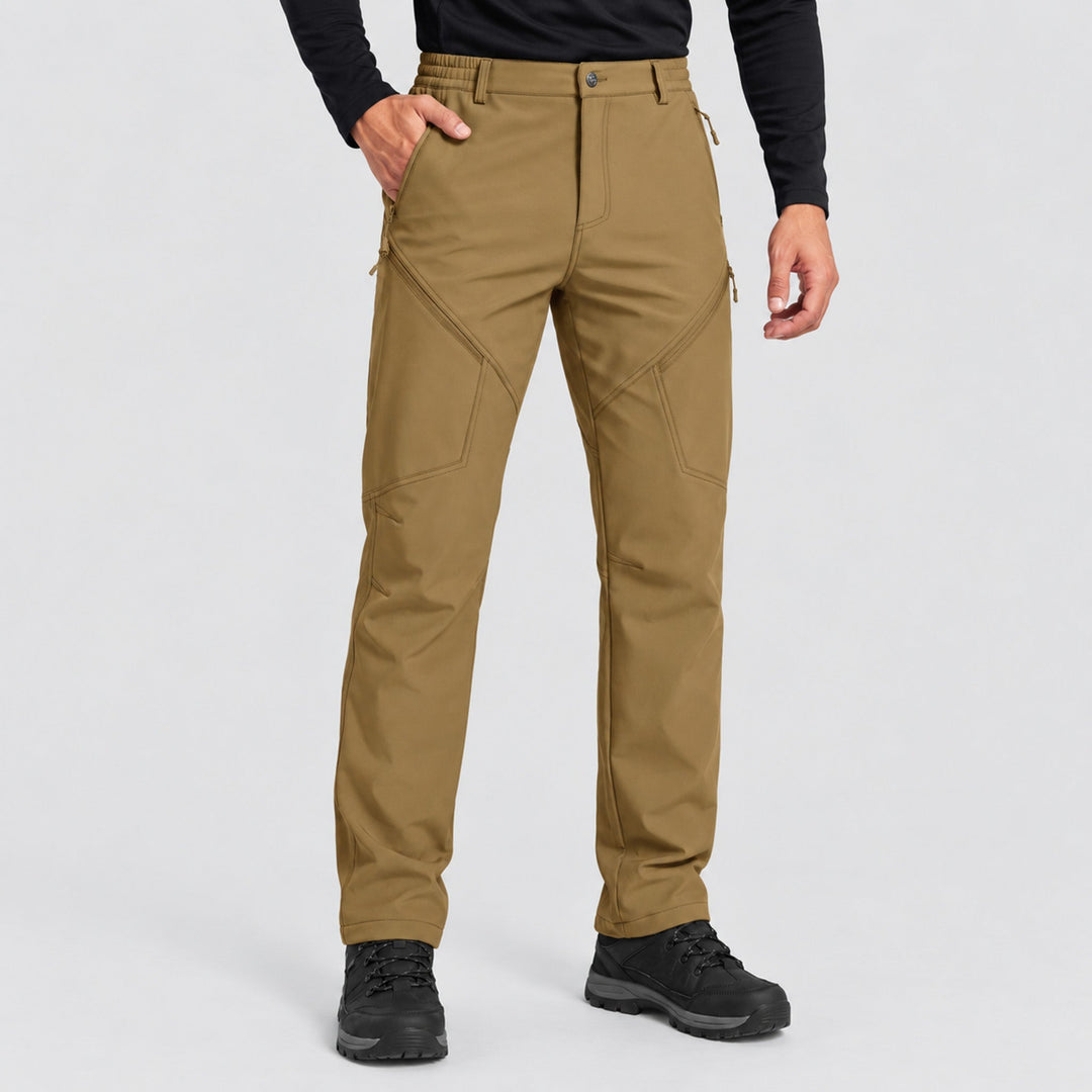 Men's Waterproof Softshell Pants with Fleece Lining