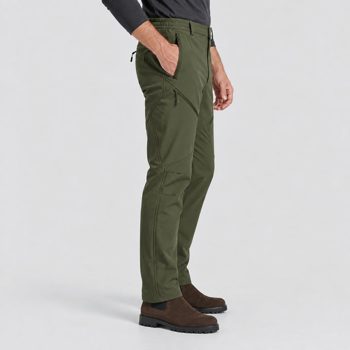 Men's Waterproof Softshell Pants with Fleece Lining