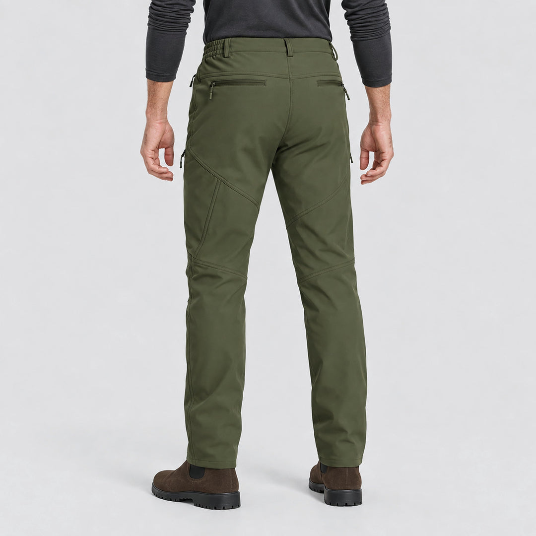 Men's Waterproof Softshell Pants with Fleece Lining