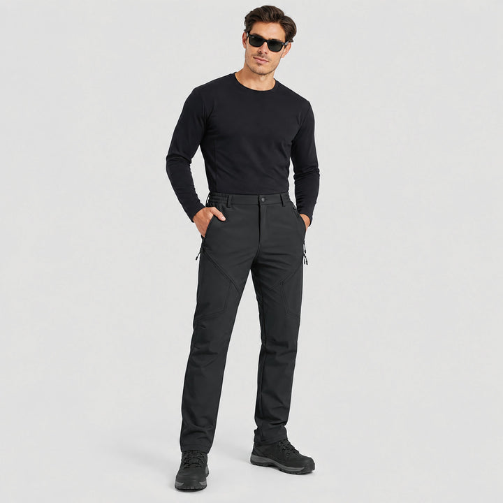 Men's Waterproof Softshell Pants with Fleece Lining