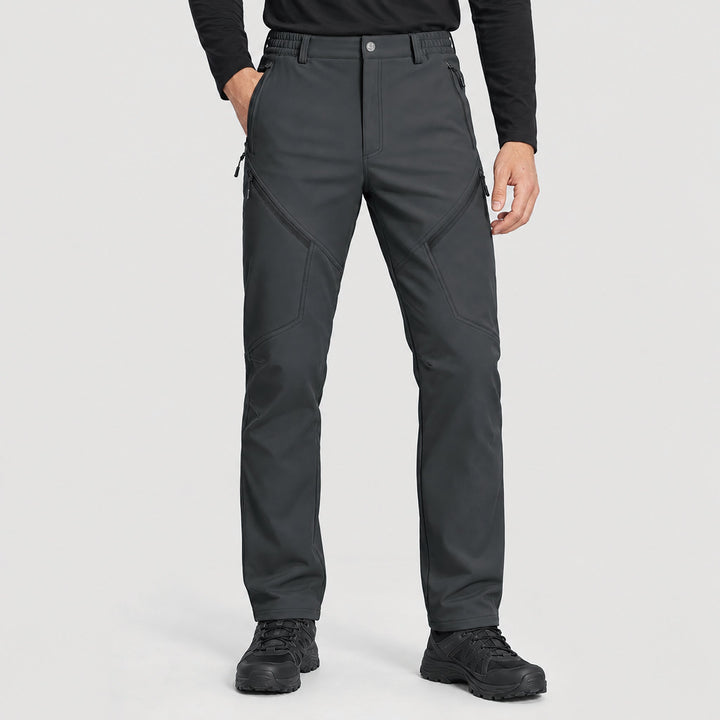 Men's Waterproof Softshell Pants with Fleece Lining
