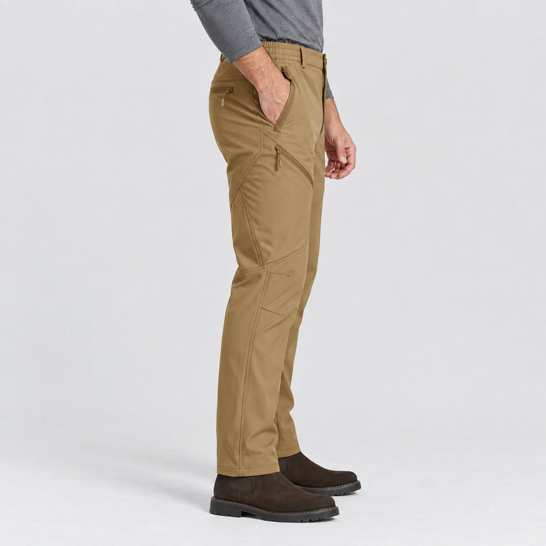 Men's Waterproof Softshell Pants with Fleece Lining