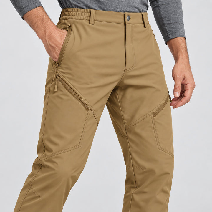 Men's Waterproof Softshell Pants with Fleece Lining