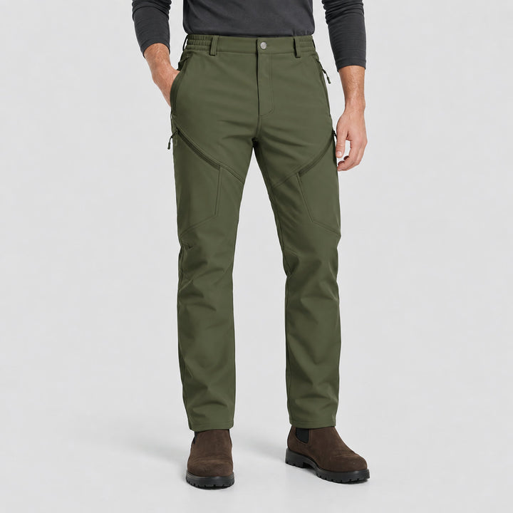 Men's Waterproof Softshell Pants with Fleece Lining