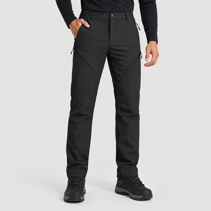 Men's Waterproof Softshell Pants with Fleece Lining