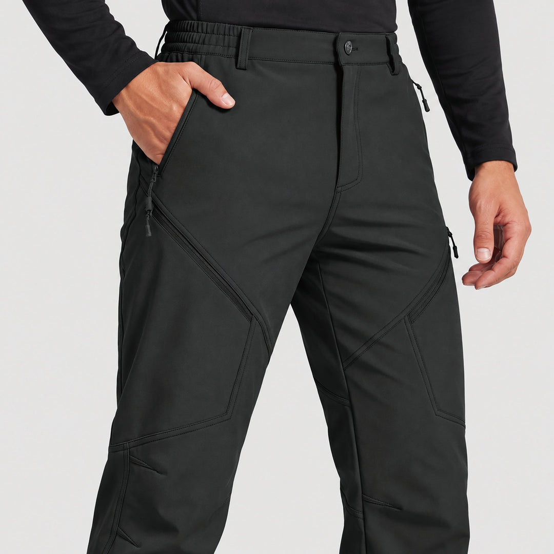 Men's Waterproof Softshell Pants with Fleece Lining