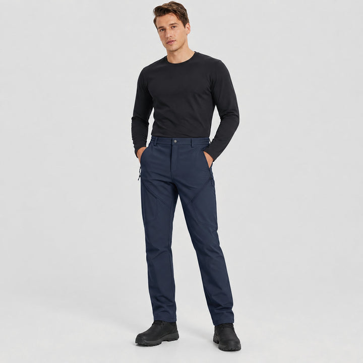 Men's Waterproof Softshell Pants with Fleece Lining