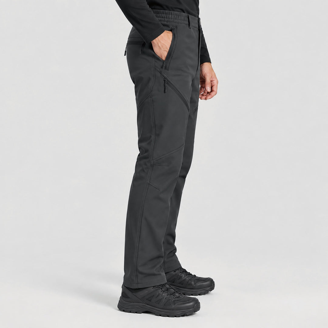 Men's Waterproof Softshell Pants with Fleece Lining