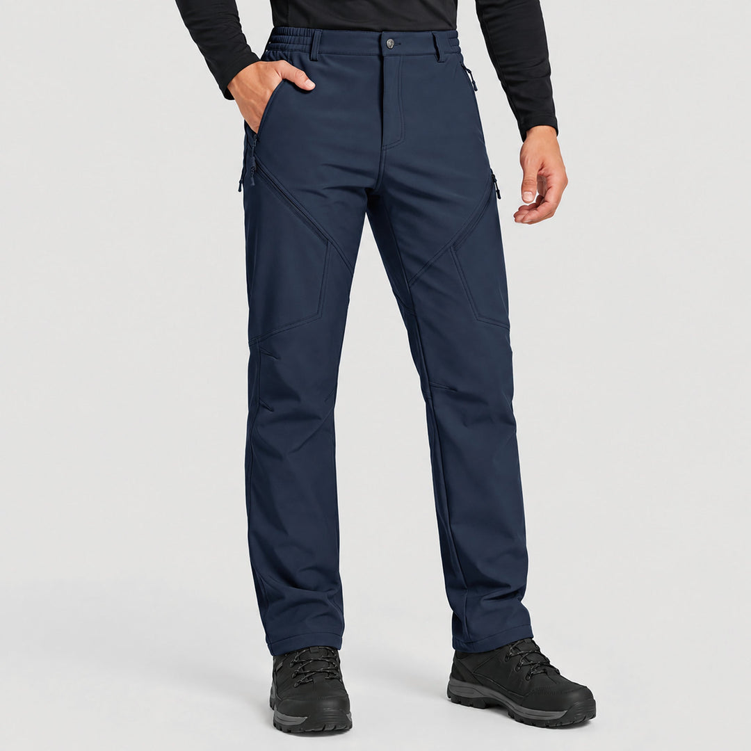 Men's Waterproof Softshell Pants with Fleece Lining