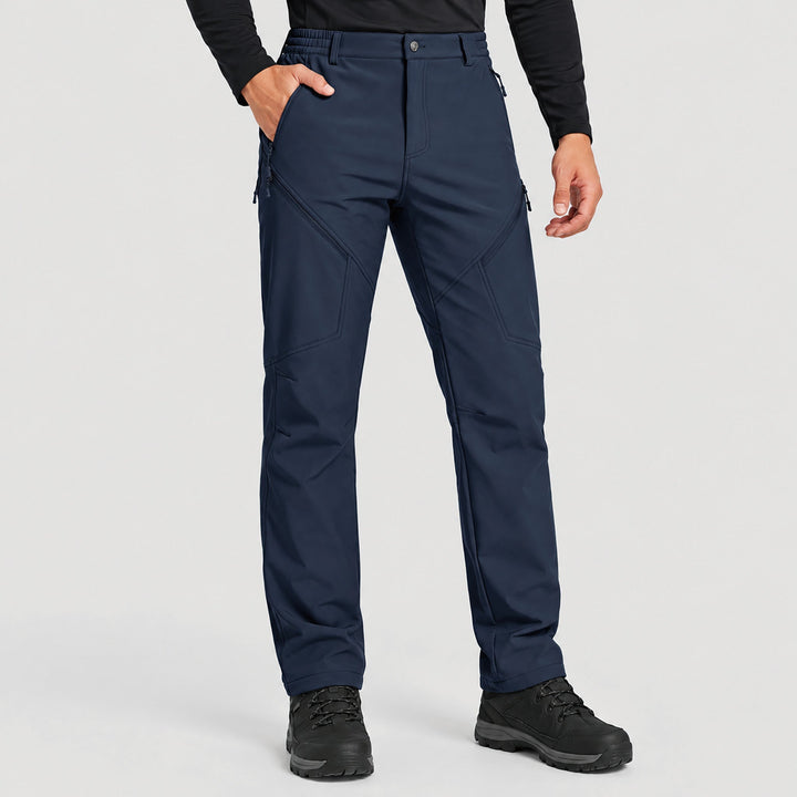 Men's Waterproof Softshell Pants with Fleece Lining