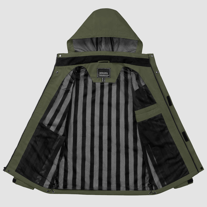 Veste de Pluie Homme Légère Imperméable à Capuche Amovible