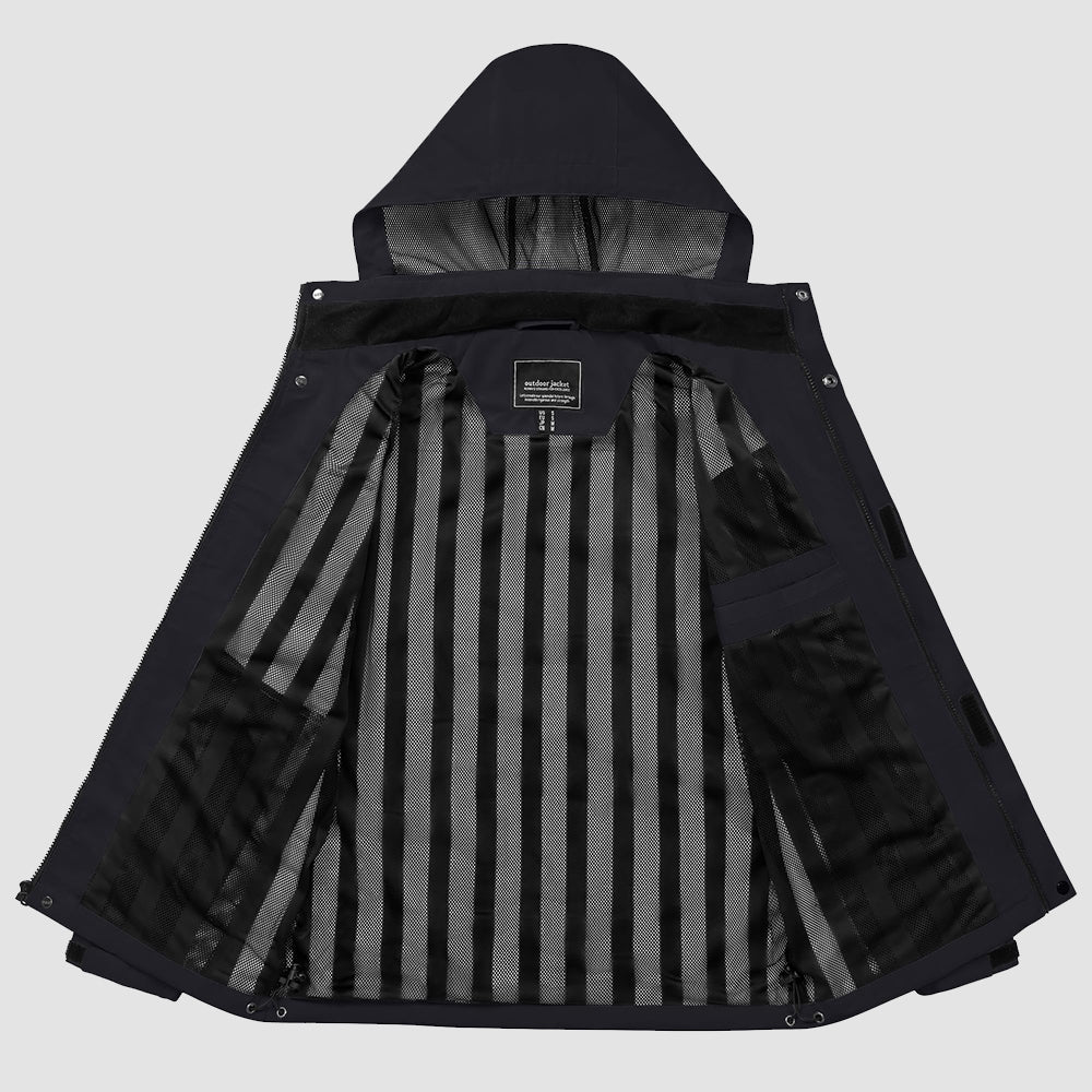 Veste de Pluie Homme Légère Imperméable à Capuche Amovible