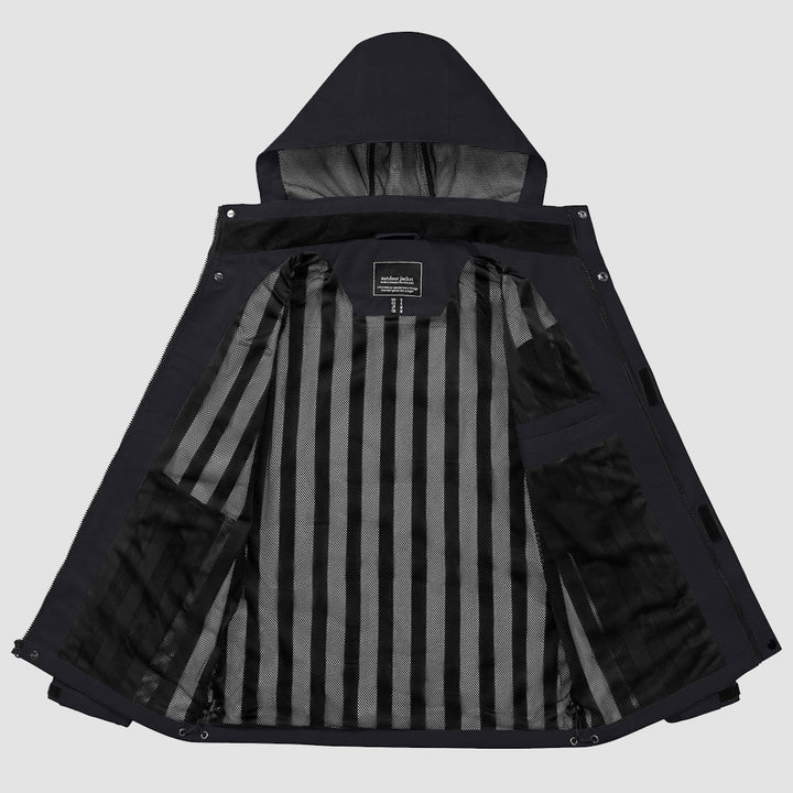 Veste de Pluie Homme Légère Imperméable à Capuche Amovible