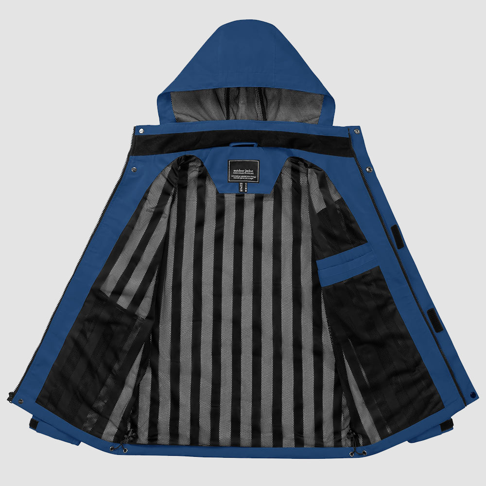 Veste de Pluie Homme Légère Imperméable à Capuche Amovible