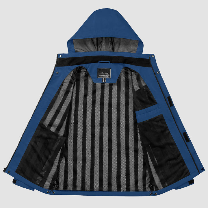 Veste de Pluie Homme Légère Imperméable à Capuche Amovible